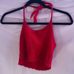 Cropped halter top